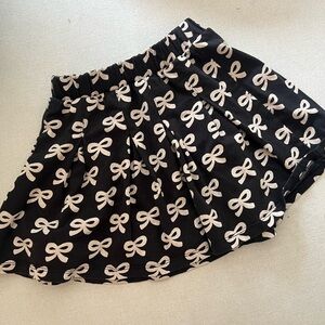 Tea Collection Black and White Pleated Skater Mini Skirt